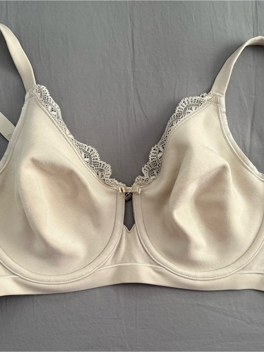 Curvy Couture Intimates Cotton Luxe Underwire RN 137672 Style 1291 Bra Size 40C